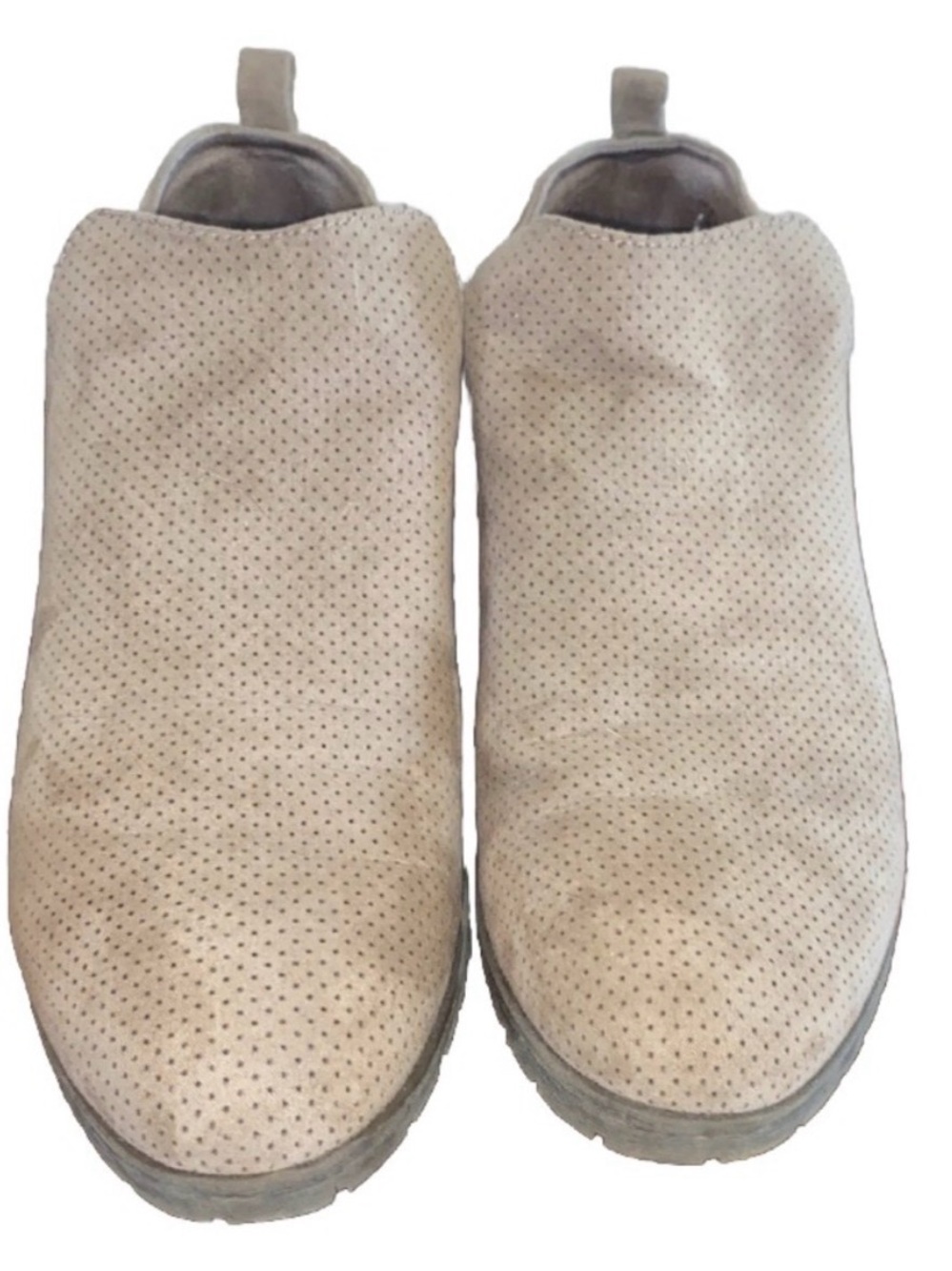Dr. Scholl’s Tan Perforated Suede Ankle Booties Size 7.5